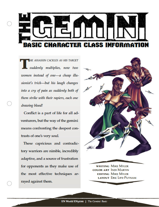 The Gemini Character Class (D&D 5e)