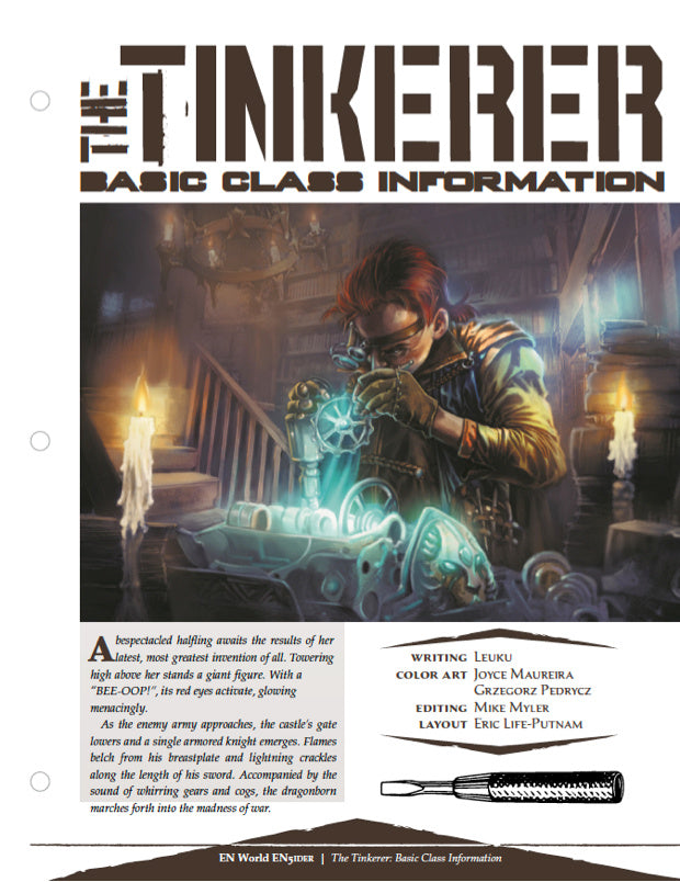 The Tinkerer: Basic Class Information (D&D 5e)