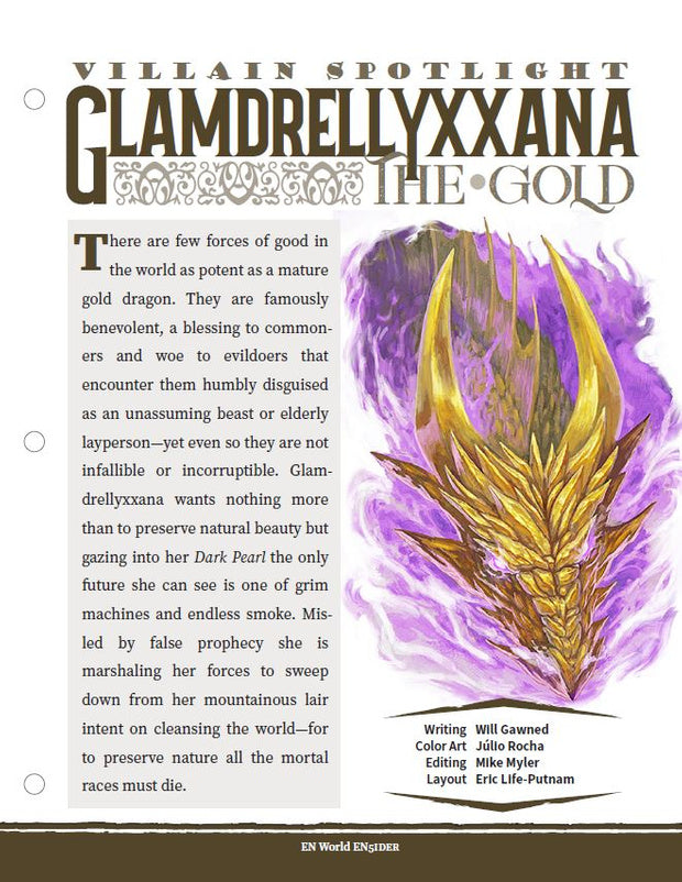 Villain Spotlight: Glamdrellyxxana the Gold (D&D 5e)