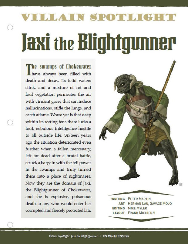 Villain Spotlight: Jaxi the Blightgunner (D&D 5e)