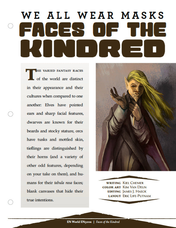 We All Wear Masks: Face of the Kindred (D&D 5e)