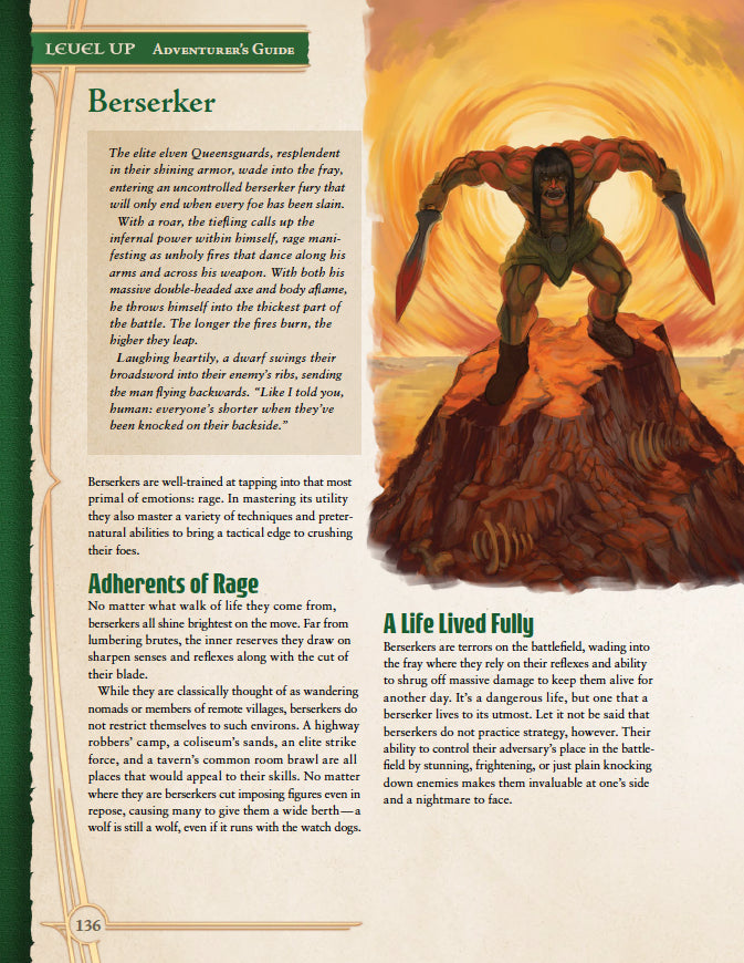 Level Up: Adventurer's Guide Preview: Berserker (A5E)