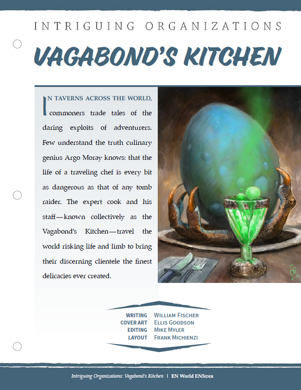 Intriguing Organizations: Vagabond's Kitchen (D&D 5e)