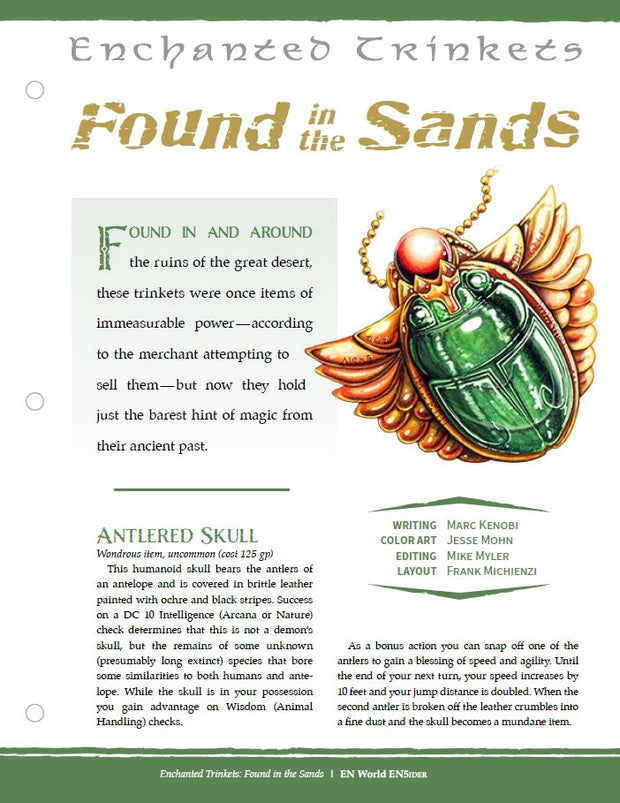 Enchanted Trinkets: Found in the Sands (D&D 5e)
