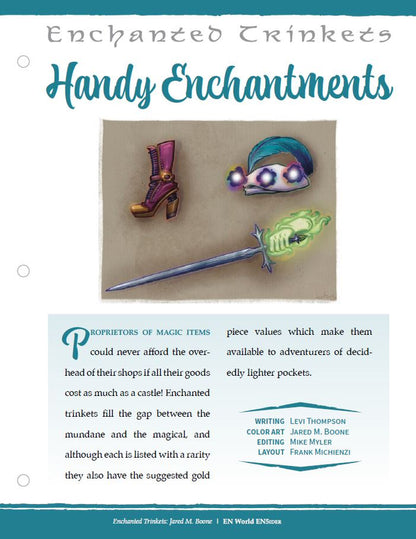 Enchanted Trinkets: Handy Enchantments