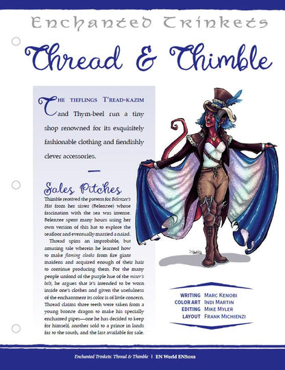 Enchanted Trinkets: Thread & Thimble (D&D 5e)