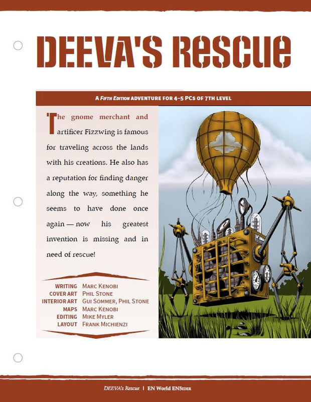 Adventure: DEEVA's Rescue (D&D 5e)
