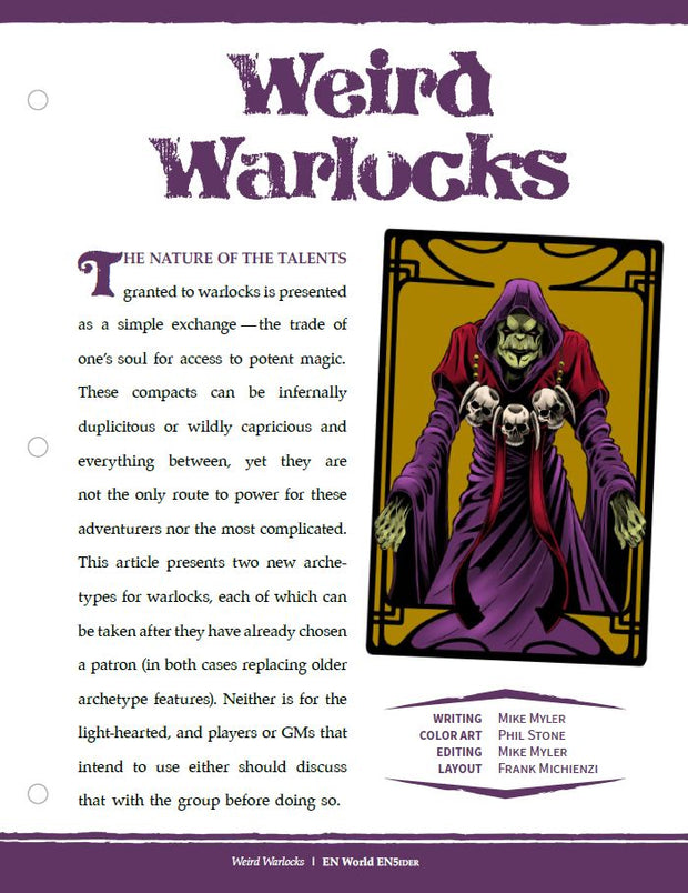 Archetypes: Weird Warlocks (D&D 5e)