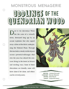 Monstrous Menagerie: Oddlings of the Quendrian Wood (D&D 5e)