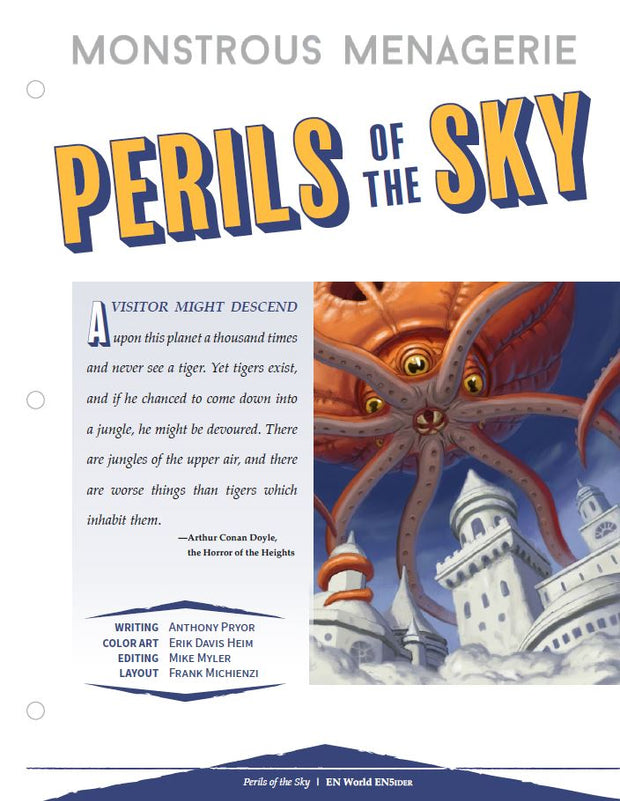 Monstrous Menagerie: Perils of the Sky (D&D 5e)