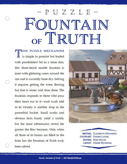 Puzzle: Fountain of Truth (D&D 5e)