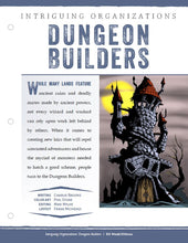 Load image into Gallery viewer, Intriguing Organizations: Dungeon Builders (D&amp;D 5e)