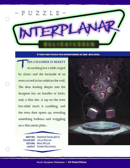 Puzzle: Interplanar Delicatessen (D&D 5e)