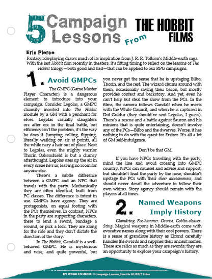 Five Campaign Lessons from the Hobbit Films (D&D 5e)