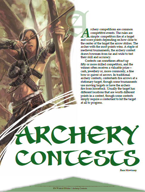 Archery Contests (D&D 5e)