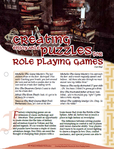 Creating Enjoyable Puzzles for Role Playing Games (D&D 5e)