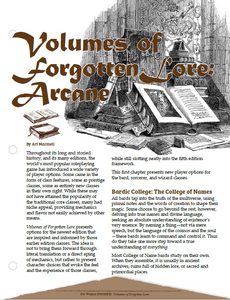 Volumes of Forgotten Lore: Arcane (D&D 5e)