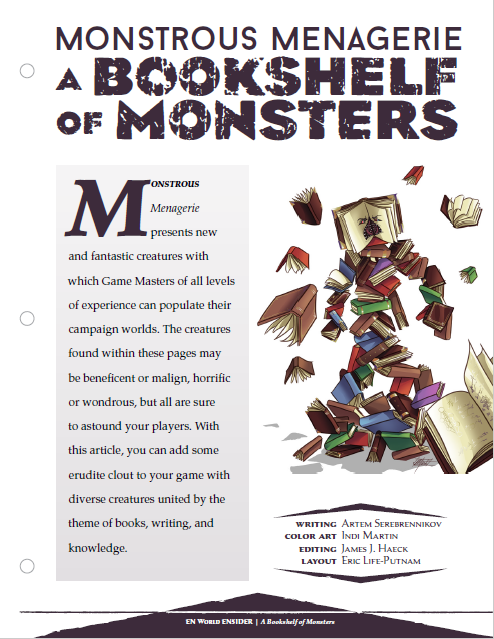 Monstrous Menagerie: A Bookshelf of Monsters (D&D 5e)