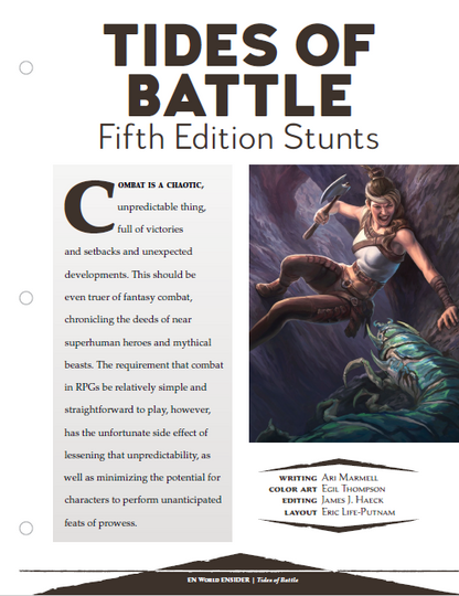 Tides of Battle: Fifth Edition Stunts (D&D 5e)