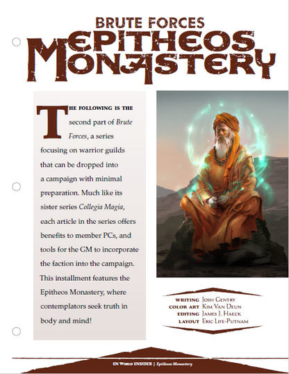 Brute Forces: Epitheos Monastery (D&D 5e)