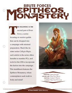 Brute Forces: Epitheos Monastery (D&D 5e)