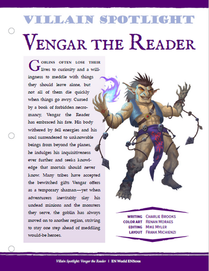 Villain Spotlight: Vengar the Reader (D&D 5e)