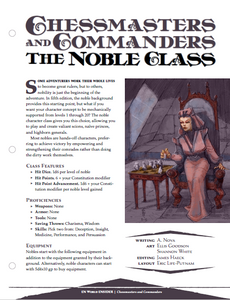 Chessmasters & Commanders: The Noble Class (D&D 5e)