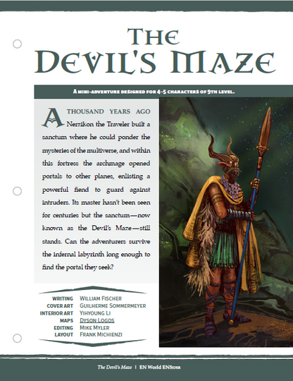 Mini-Adventure: The Devil's Maze (D&D 5e)