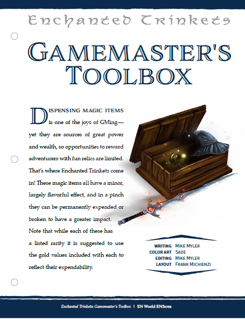 Enchanted Trinkets: Gamemaster's Toolbox (D&D 5e)