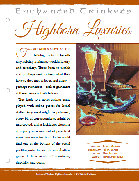 Enchanted Trinkets: Highborn Luxuries (D&D 5e)