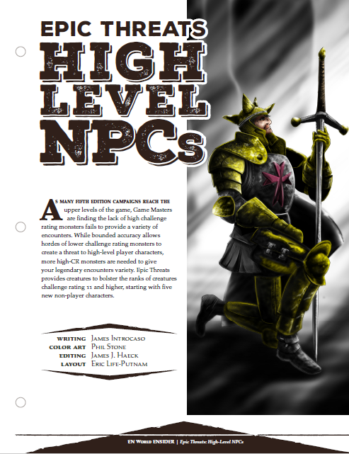 Epic Threats: High Level NPCs (D&D 5e)