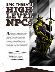 Epic Threats: High Level NPCs (D&D 5e)