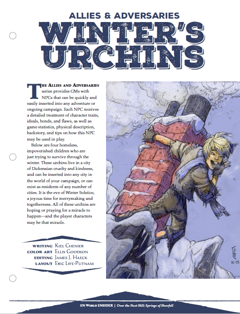Allies & Adversaries: Winter's Urchins (D&D 5e)
