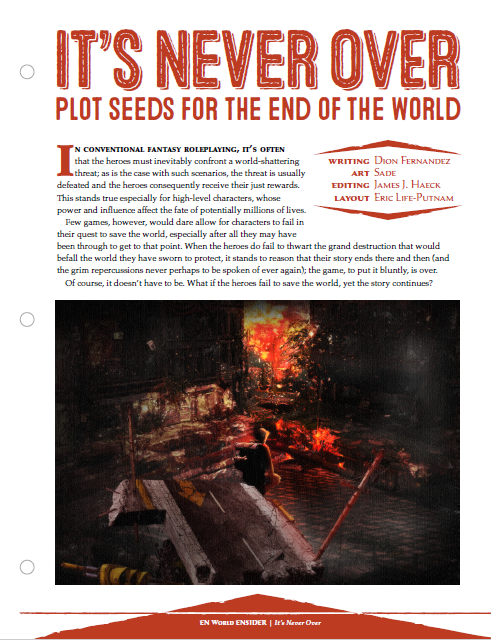 It's Never Over: Plot Seeds for the End of the World (D&D 5e)