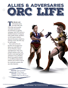 Allies & Adversaries: Orc Life (D&D 5e)