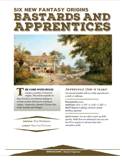 Bastards & Apprentices: Six New Fantasy Origins (WOIN)