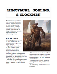 Minotaurs, Goblins, & Clockmen (WOIN)
