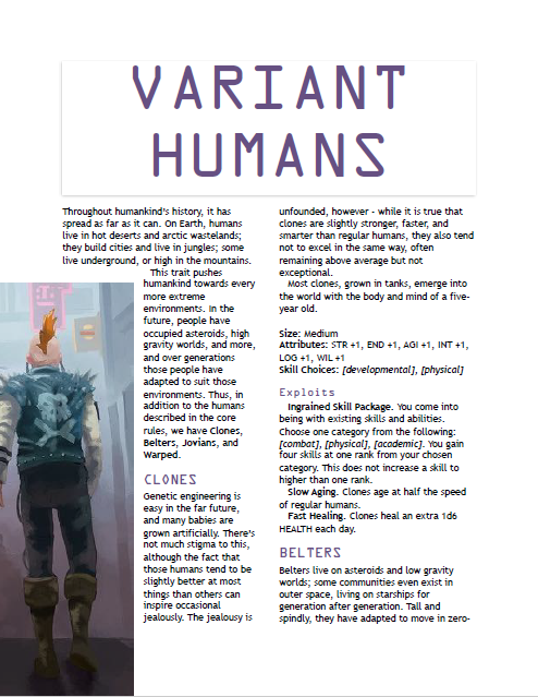 Variant Human Difference Variant Humans (WOIN) – EN Publishing