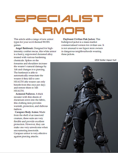 Specialist Amor: 37 New Armor Types (WOIN)