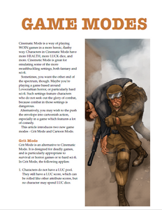 Game Modes (WOIN)