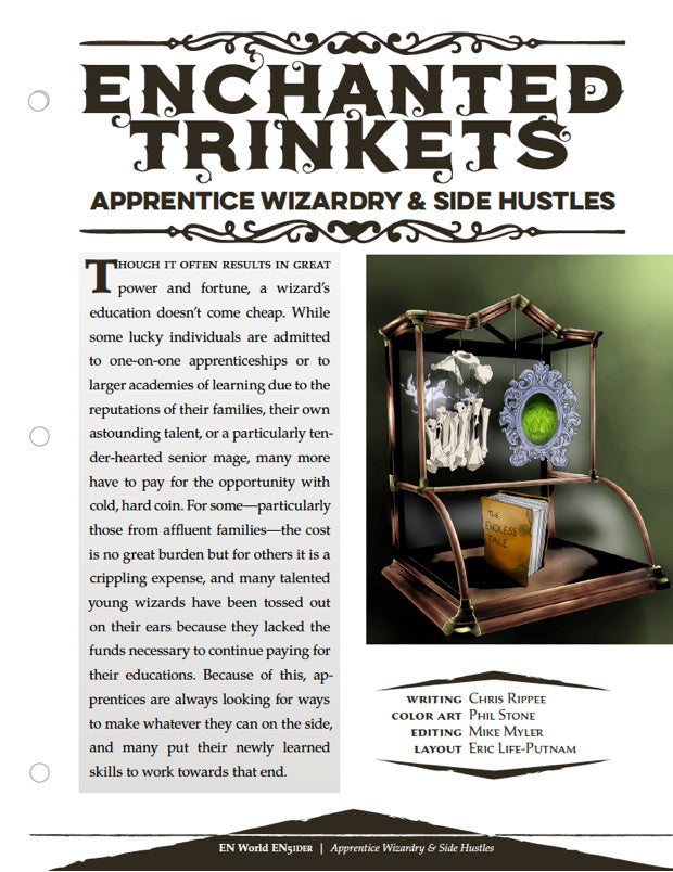 Enchanted Trinkets: Apprentice Wizardry & Side Hustles (D&D 5e)